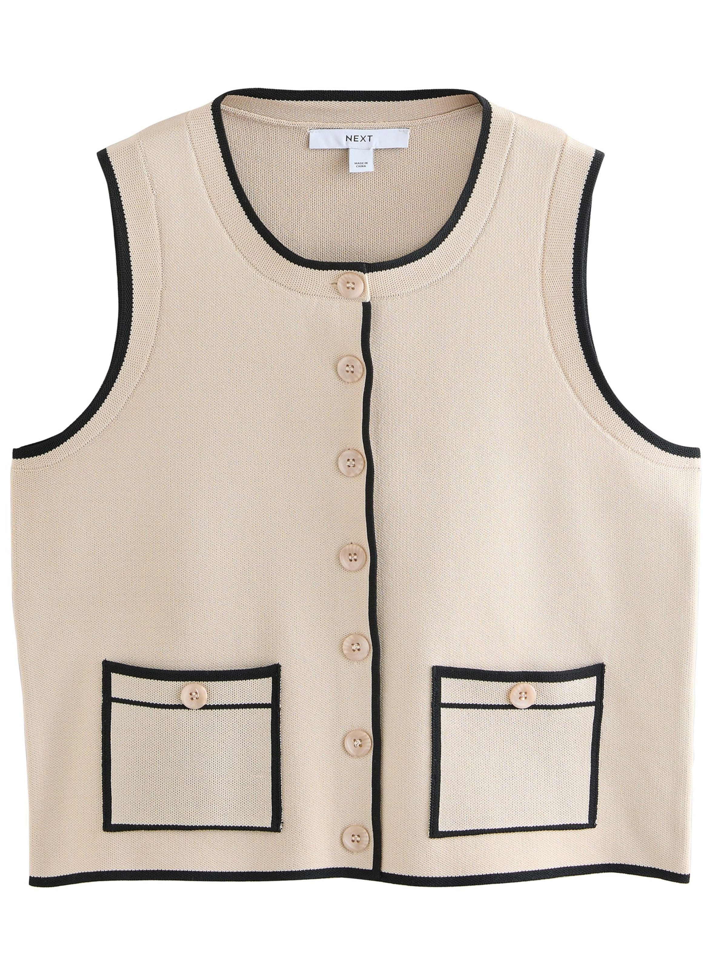 Next Vest in Beige: front