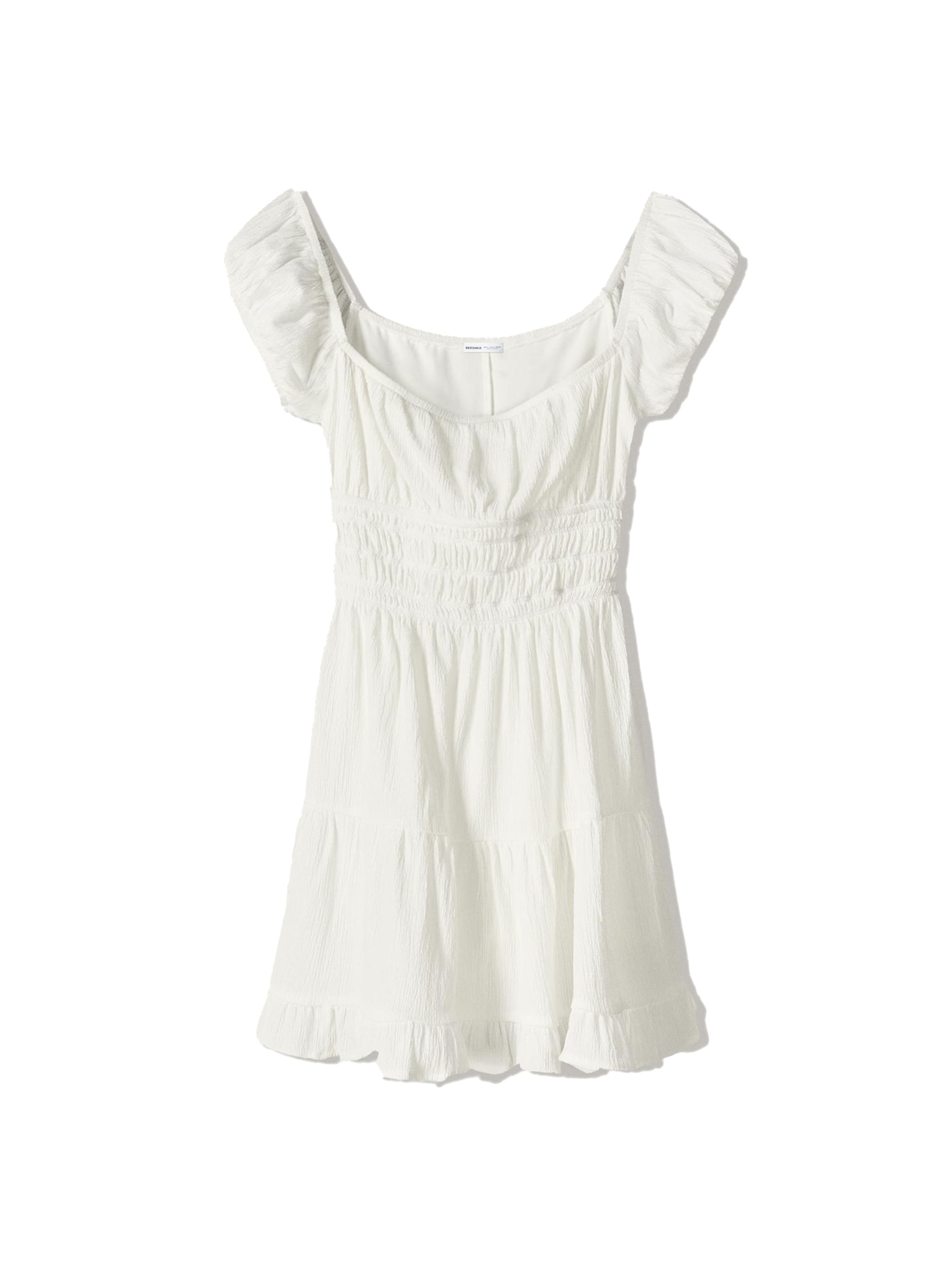 Bershka Letné šaty - Biela: predná strana