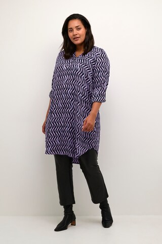 KAFFE CURVE Shirt Dress in Purple