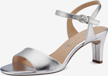 TAMARIS Strap Sandals in Silver: front