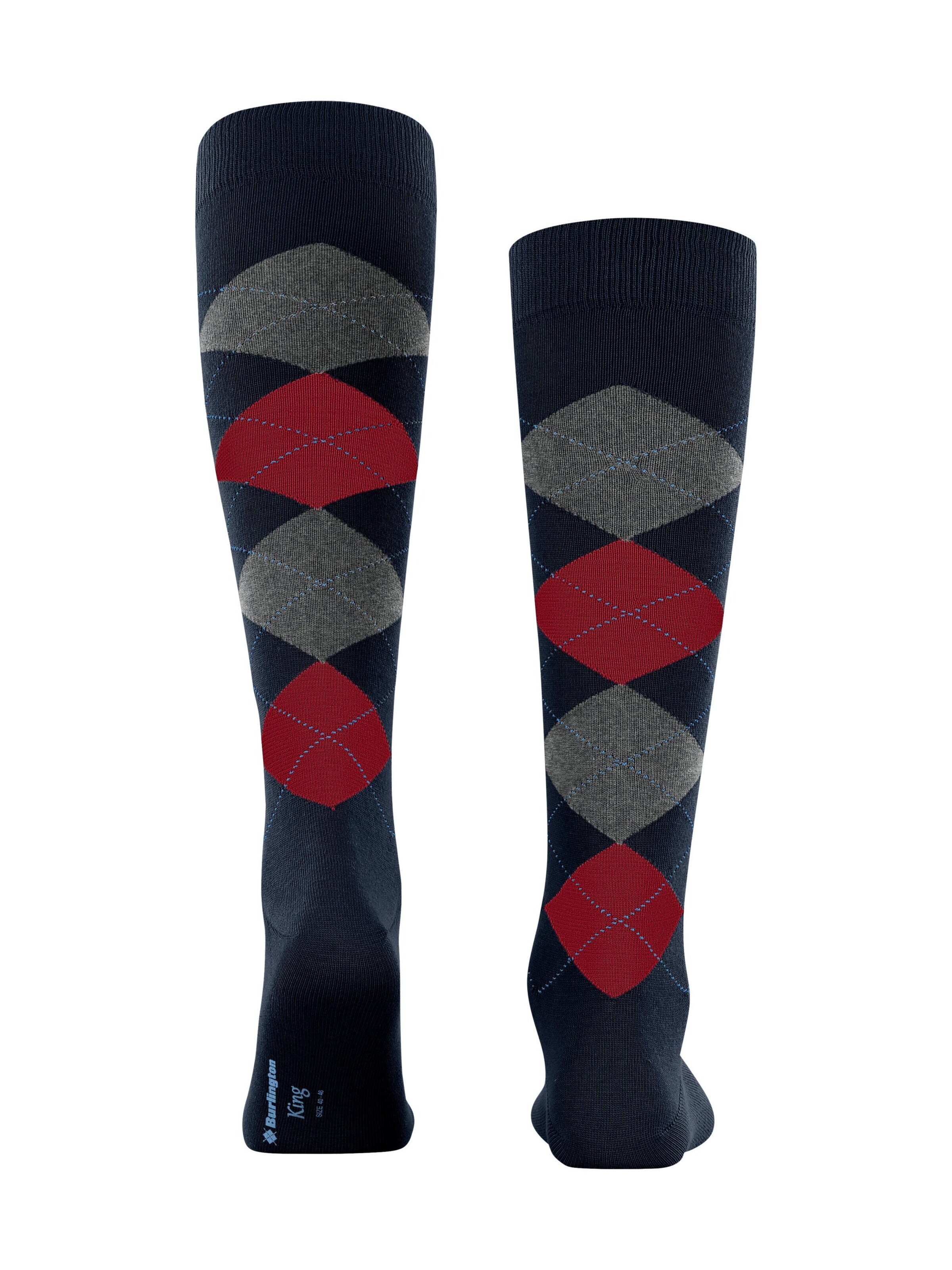 BURLINGTON Knee High Socks 'King' in Blue