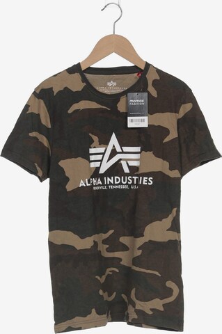 ALPHA INDUSTRIES T-Shirt S in Grün: predná strana