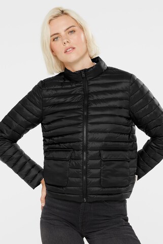 SENSES.THE LABEL Winter Jacket in Black: front