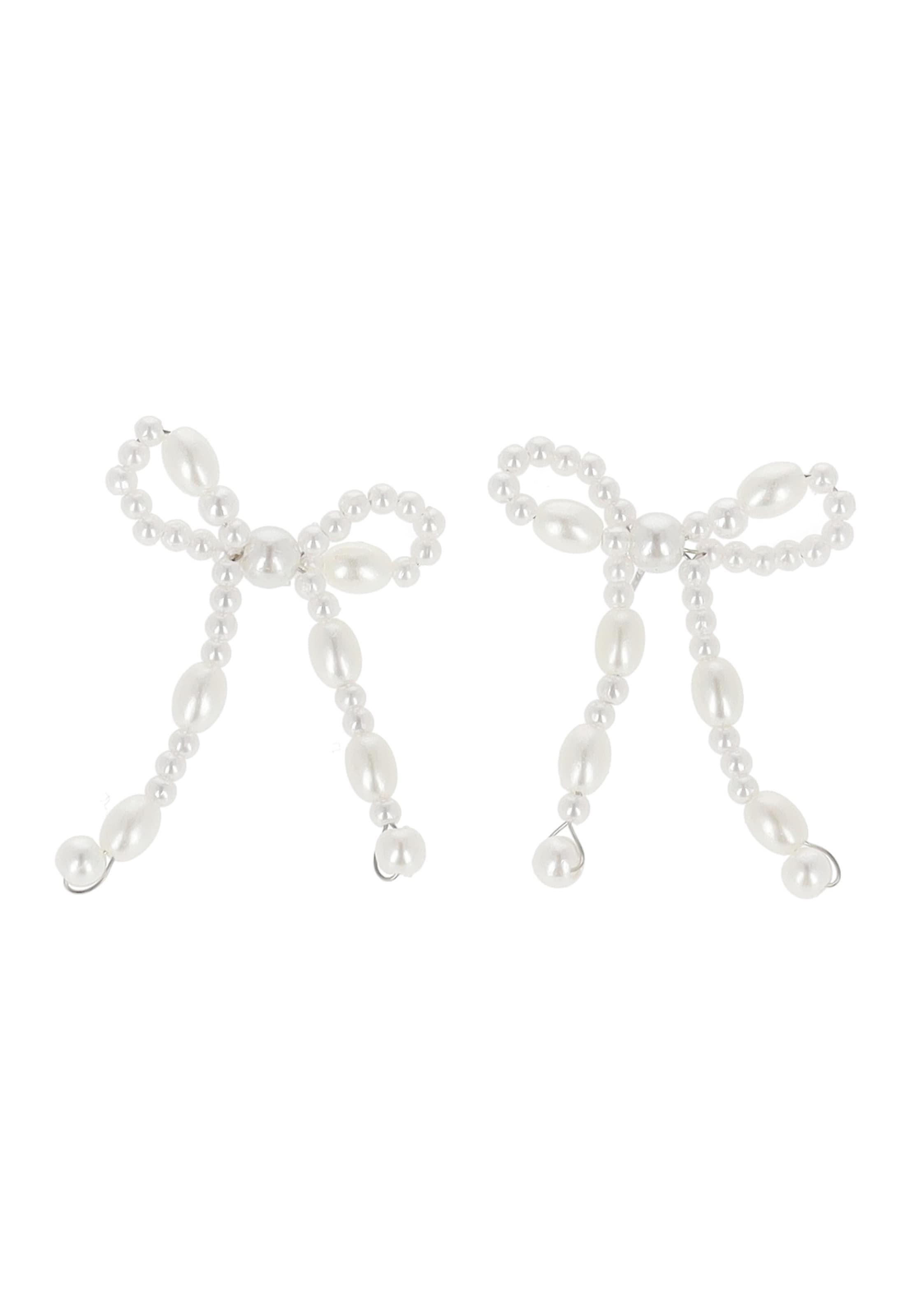 faina Earrings in White: front