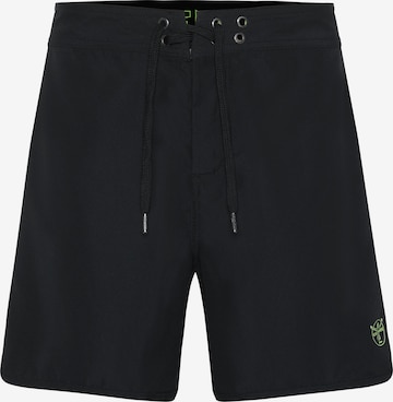 CHIEMSEE Board Shorts in Black: front