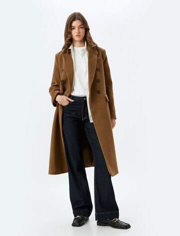 Koton Between-Seasons Coat in Brown