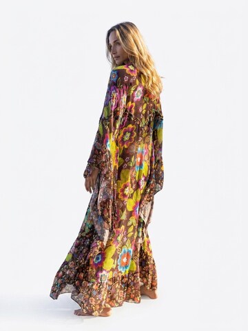 Miss June - Vestido 'Caftan Long Delilah' en marrón