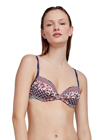 Gisela Balconette Bikini top in Blue: front