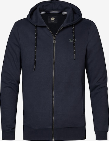 Petrol Industries Sweat jacket in Blue: front