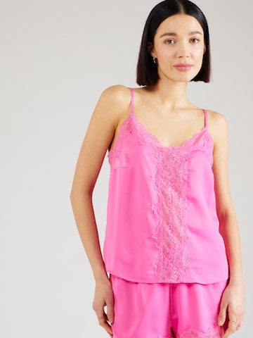 Lindex Pajama Shirt in Pink: front