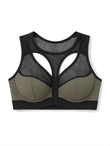 MILENKA High neck BH in Groen: voorkant