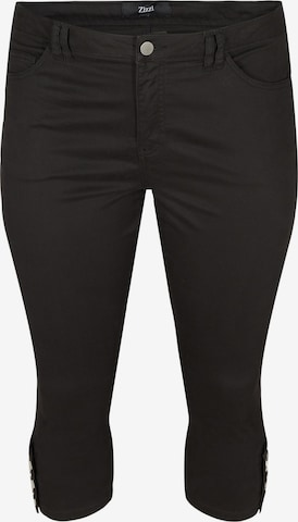 Zizzi Skinny Jeans 'AMY' in Zwart: voorkant
