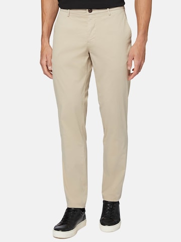 Coupe slim Pantalon chino Boggi Milano en beige : devant
