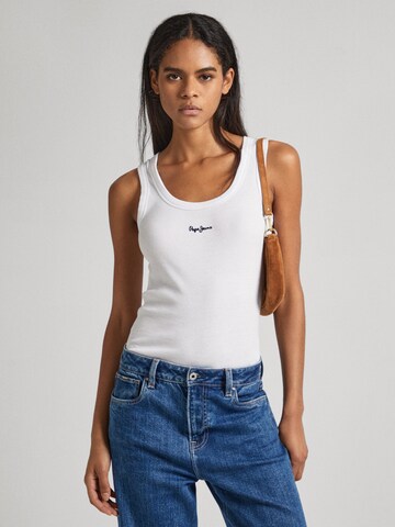 Pepe Jeans - Top 'LANE' en blanco: frente