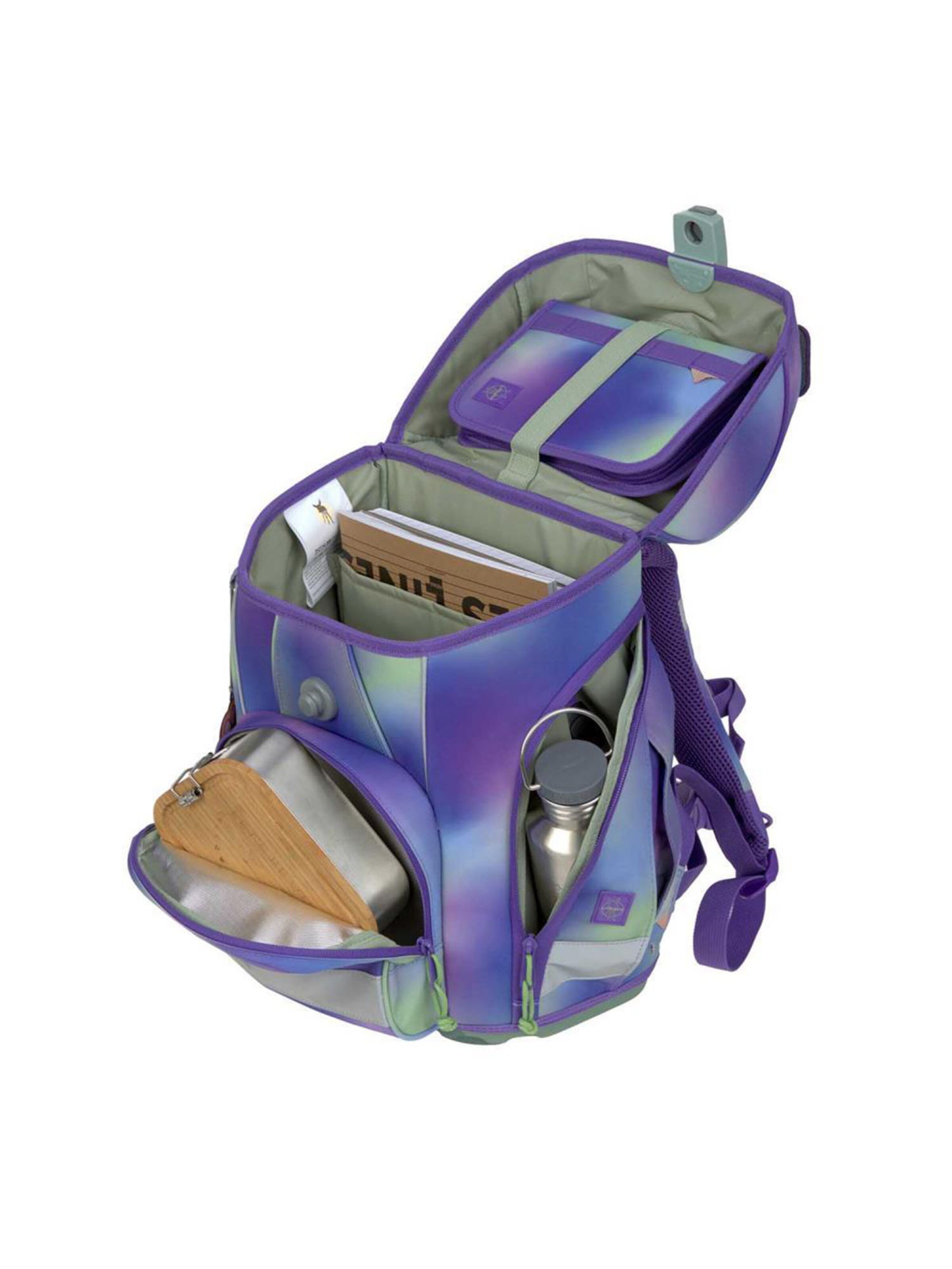 LÄSSIG Backpack 'Boxy' in Purple