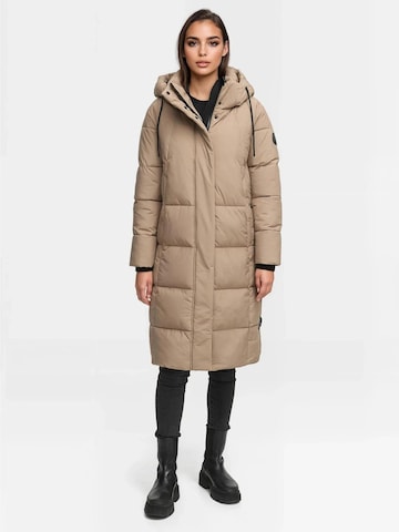 MARIKOO Winter Coat 'Tabiaa' in Grey: front