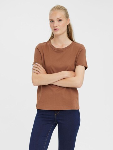 VERO MODA Shirt 'VMPaula' in Bruin: voorkant
