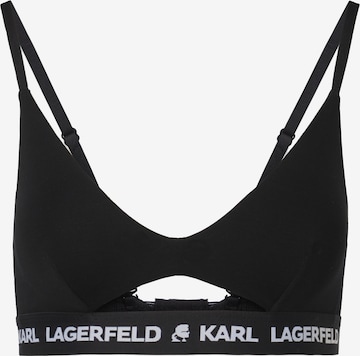 Karl LagerfeldT-shirt Grudnjak - crna boja: prednji dio
