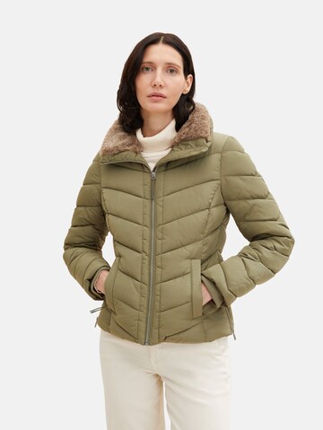 TOM TAILOR Winter Jacket in Green: front