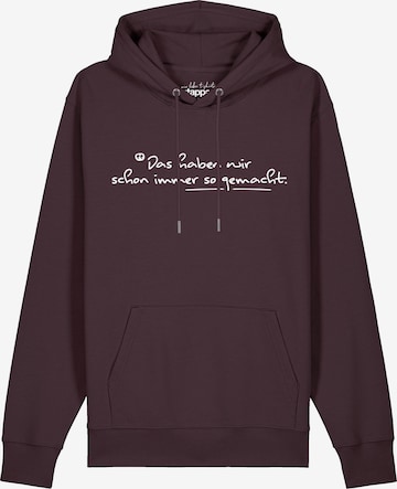 Watapparel Sweatshirt 'Das haben wir schon immer so gemacht' in Rood: voorkant