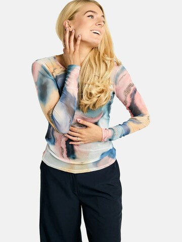 Liberte Essentiel Top ' MESH ' in Blauw: voorkant