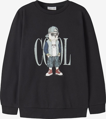 NAME IT Sweatshirt 'NKMOklokken' i sort: forside