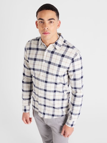 Only & Sons Regular fit Button Up Shirt in Grey: front