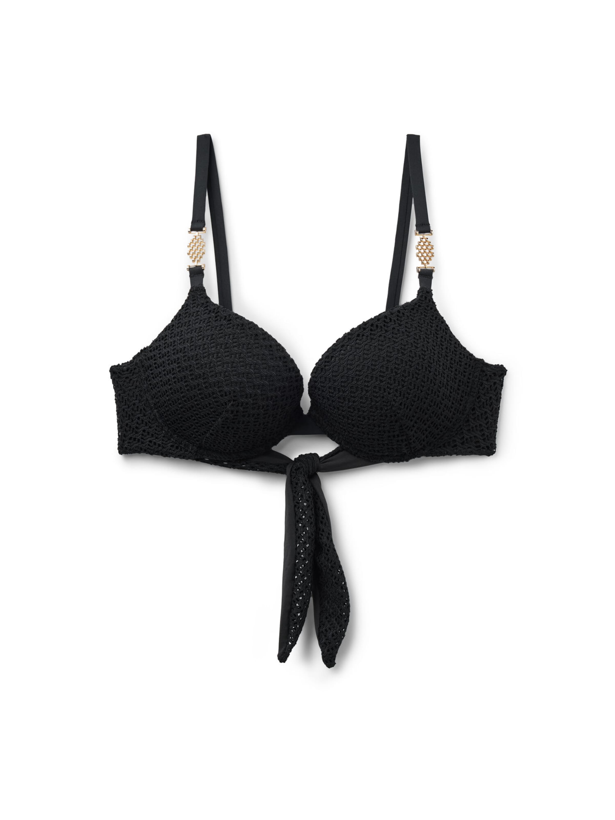 Tezenis Push-up Bikinitop in Schwarz: Vorderseite