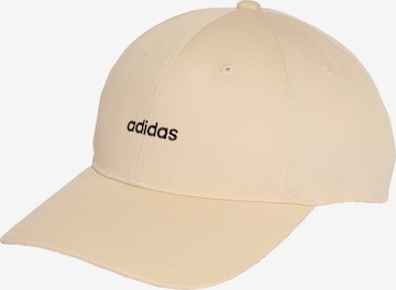 ADIDAS PERFORMANCE - Boné desportivo 'Linear' em bege: frente
