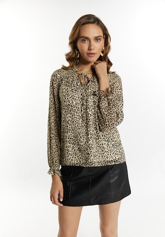 faina Blouse in Beige: voorkant