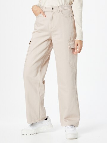 NEW LOOK Wide leg Cargo Jeans in Grey: front