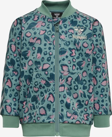 Hummel Sweatvest in Groen: voorkant