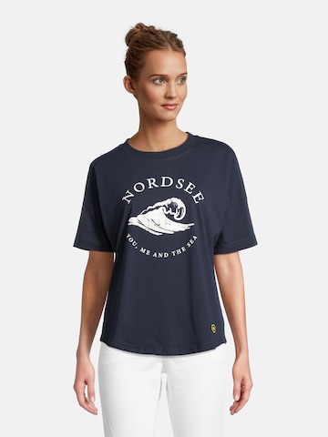 salzhaut T-Shirt 'Fipsie Nordsee' in Blau: Vorderseite
