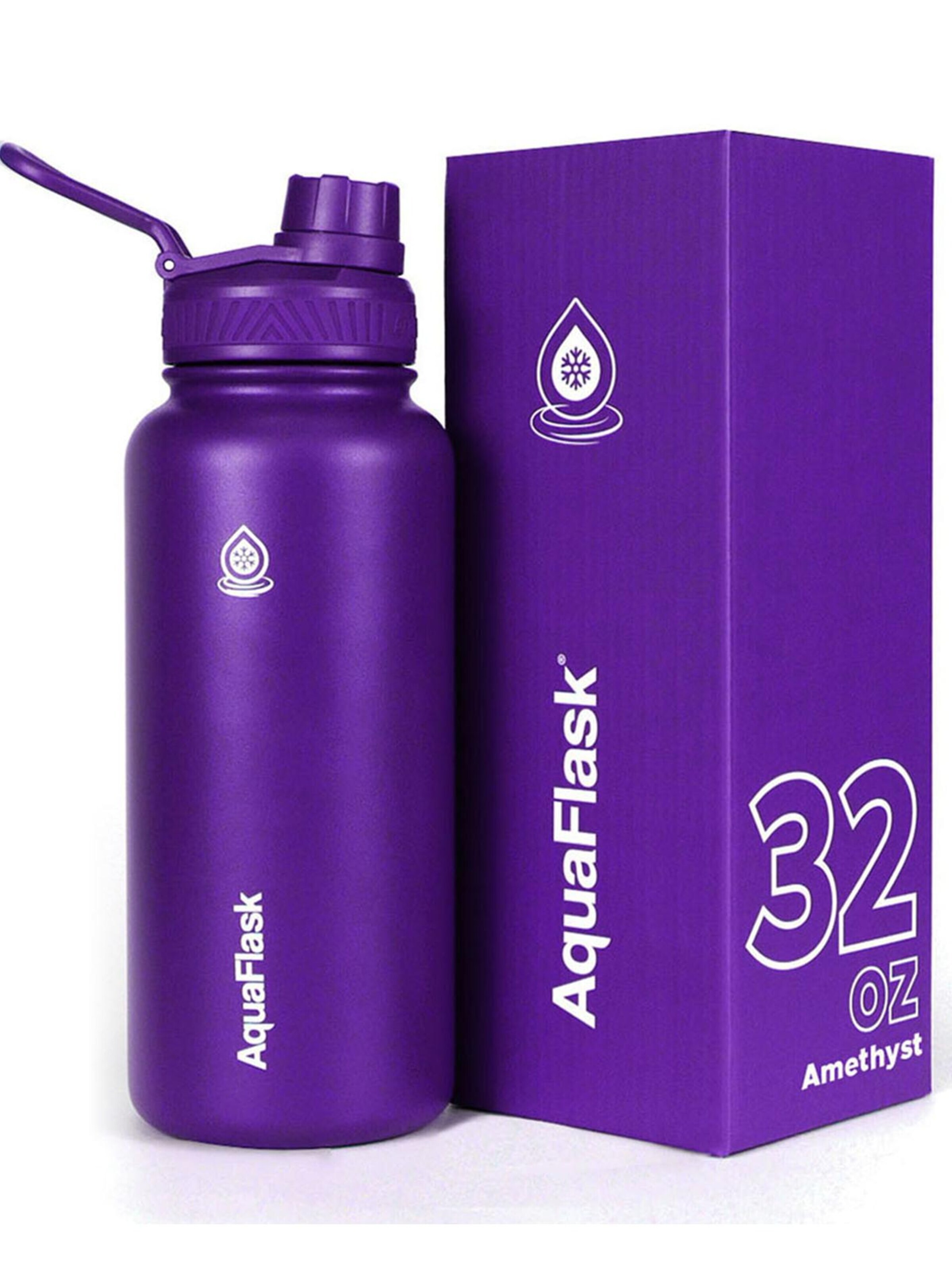 AquaFlask Láhev na vodu 'AquaFlask Termoláhev REGULAR 946 ml LEMON SLUSH' – fialová