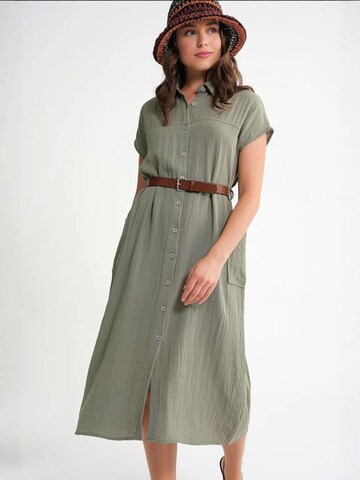 MixRay - Vestidos camiseiros em verde: frente