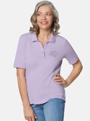 Goldner Shirt in Lila: Vorderseite