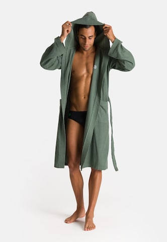 ARENA Bathrobe short 'ZEPPELIN LIGHT' in Green