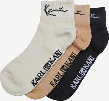 Chaussettes Karl Kani en beige : devant