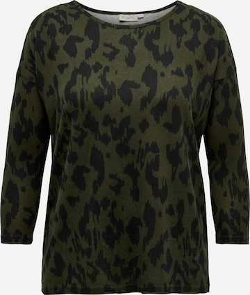 ONLY Carmakoma Shirt 'Alba' in Groen: voorkant