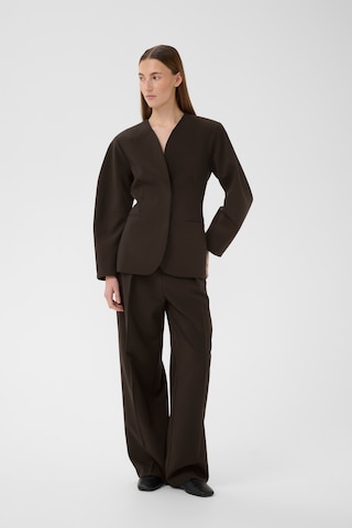 InWear Wide Leg Bukser med fals 'WilcoxIW' i brun