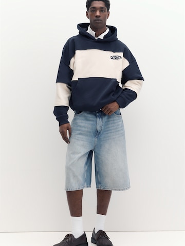 Pull&Bear Tréning póló 'STWD COMMUNITY EAST' - kék