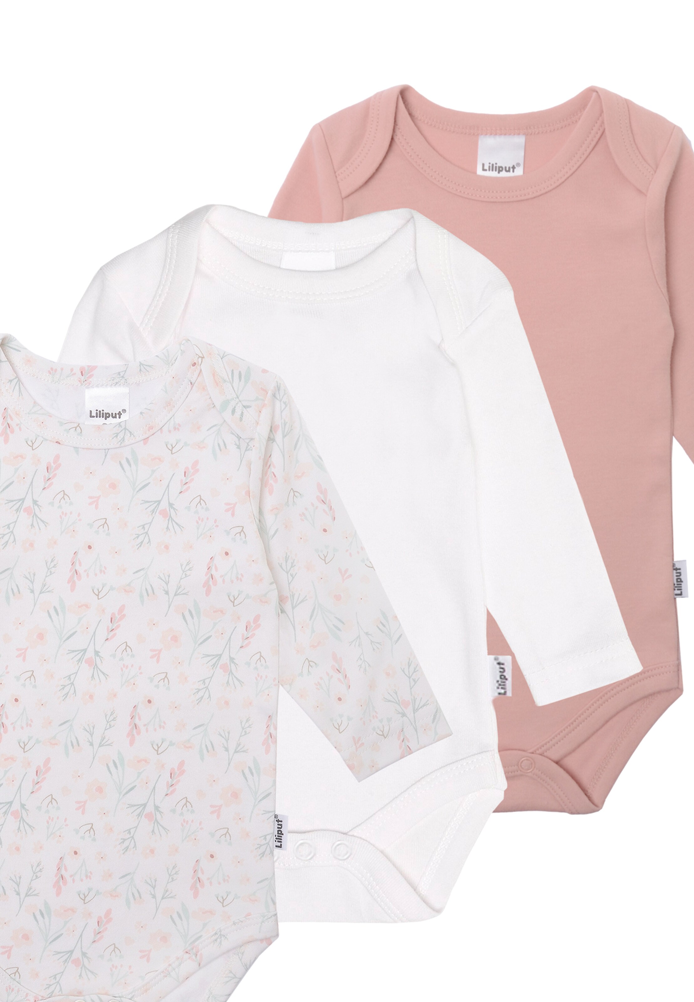 LILIPUT Bodys 'Blumen' in Grau