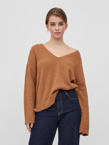 VILA Sweater 'Feami' in Brown: front