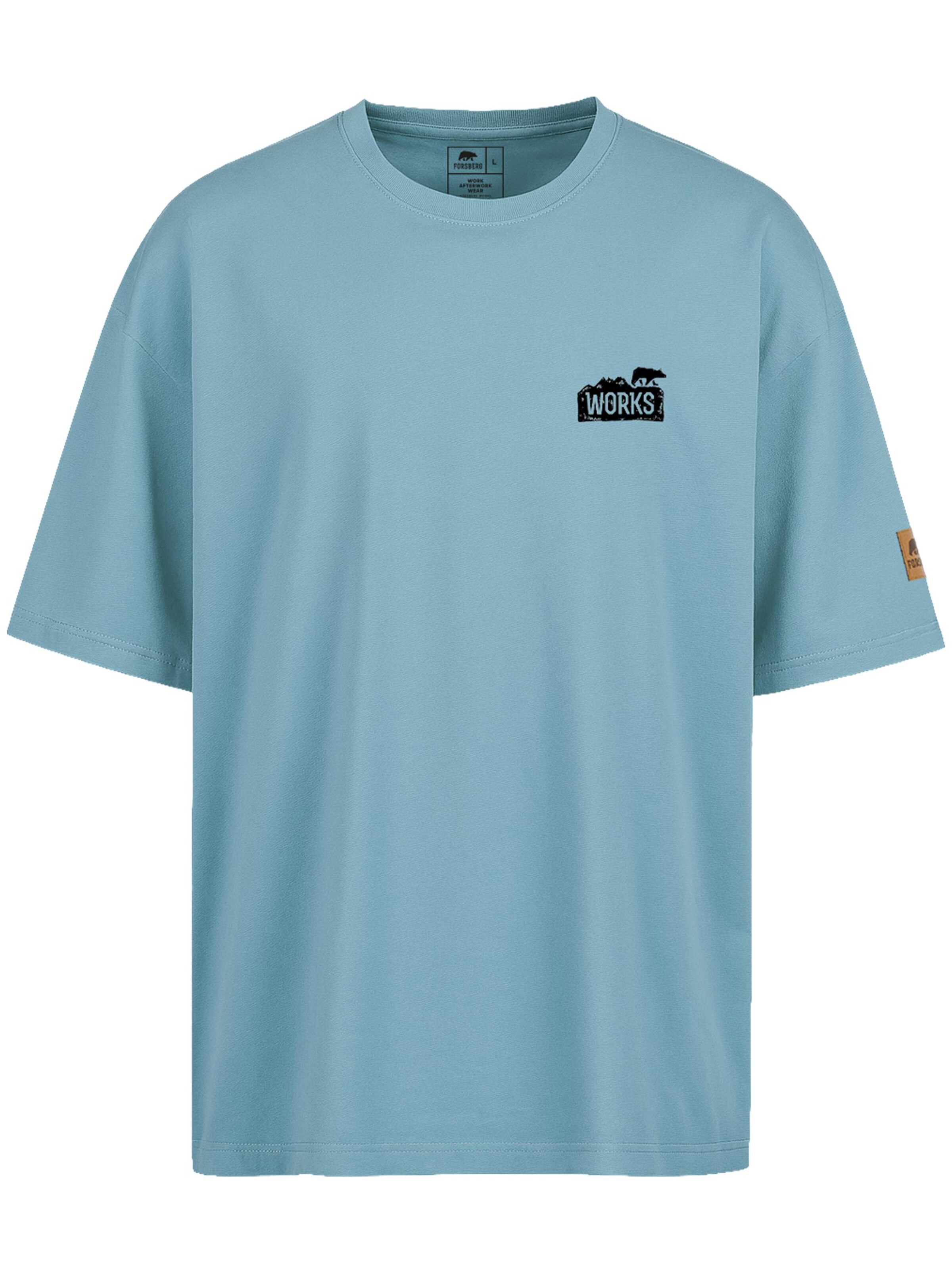 FORSBERG Shirt 'Oversized T-Shirt mit Brustlogo' in Blue: front
