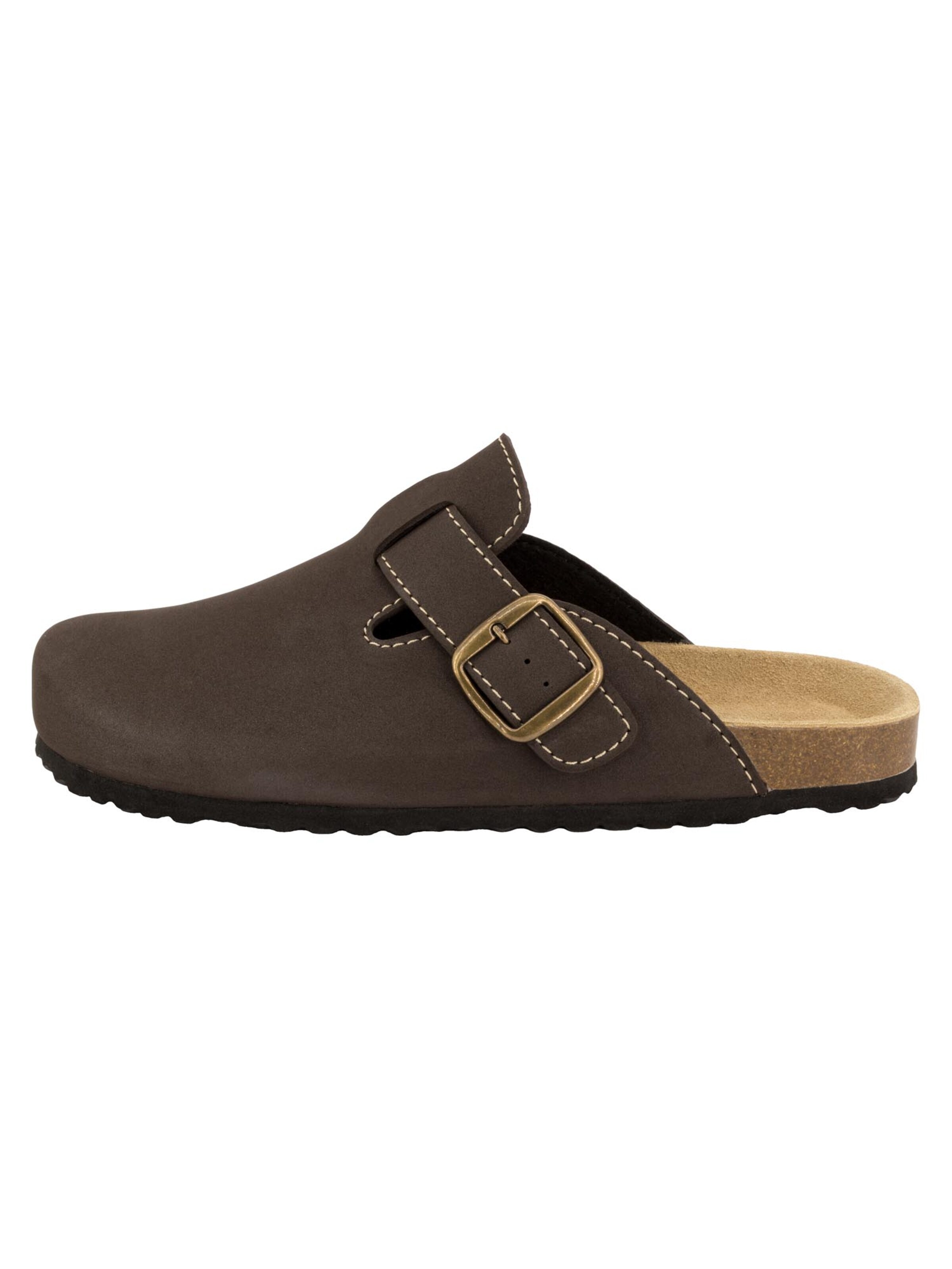 SUPERSOFT by Indigo Clogs 'Classic' in Brown: front