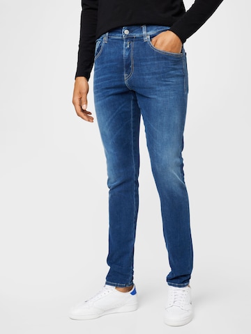 REPLAY Slimfit Jeans 'MICKYM' in Blauw: voorkant