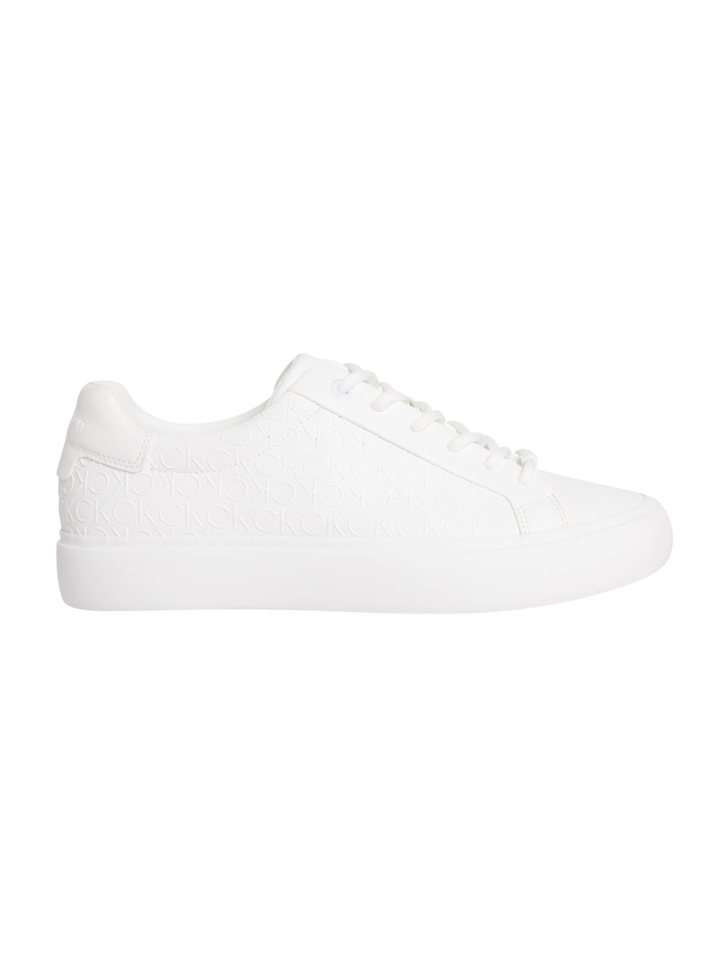 Calvin Klein - Zapatillas deportivas bajas en blanco: frente