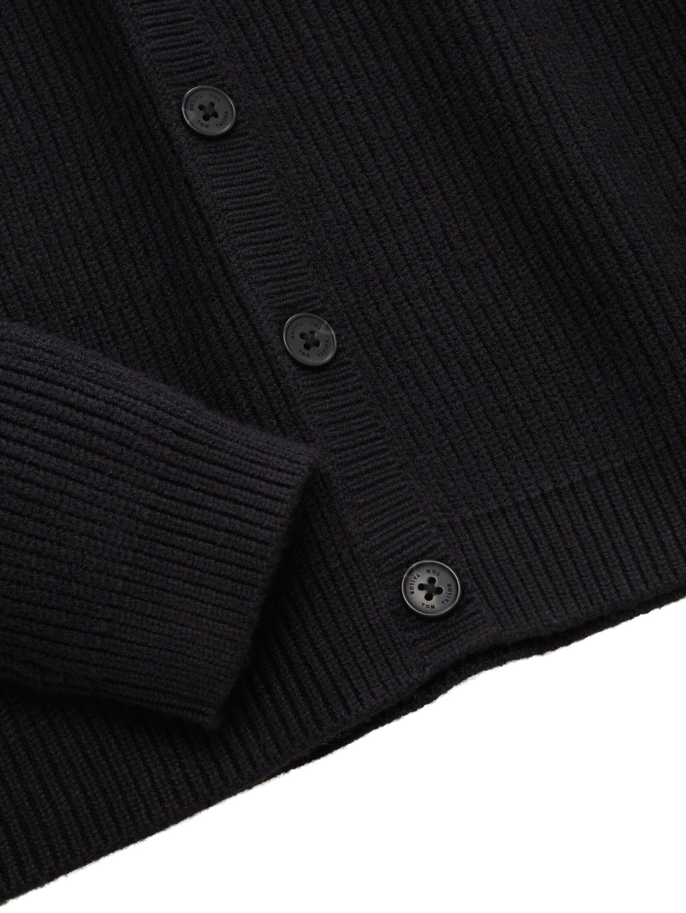 TOM TAILOR Strickjacke in Schwarz