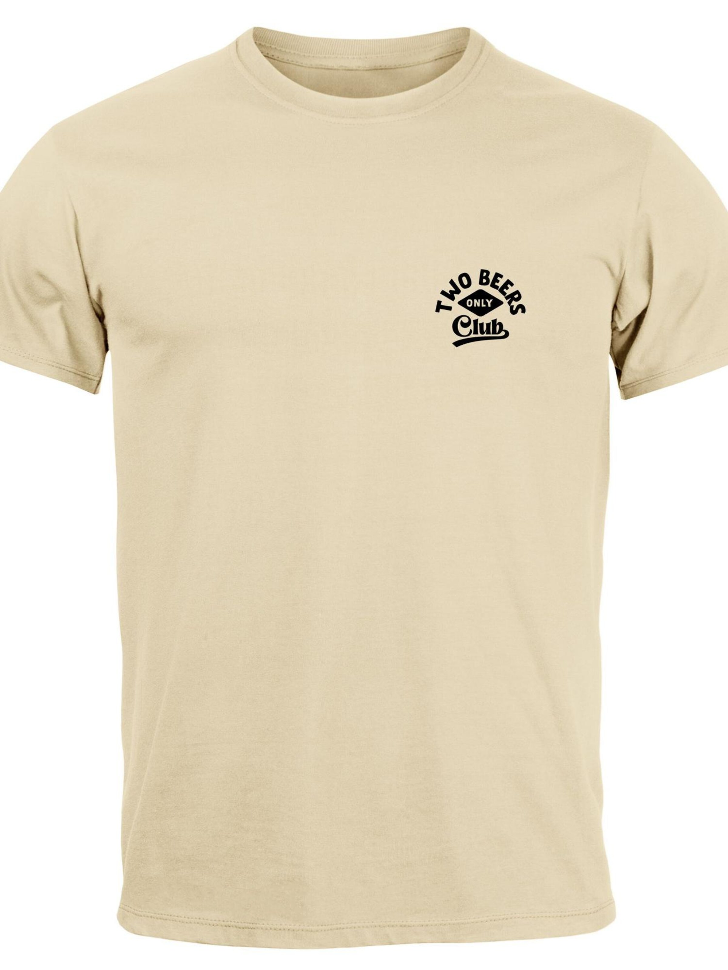 Neverless Shirt 'Two Beers only' in Beige