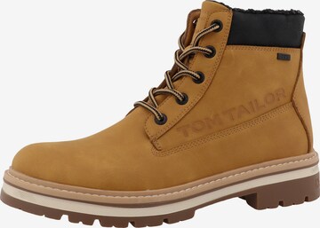 TOM TAILOR Veterboots in Beige: voorkant